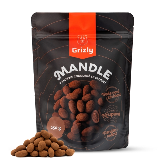 Mandle v mliečnej čokoláde so škoricou